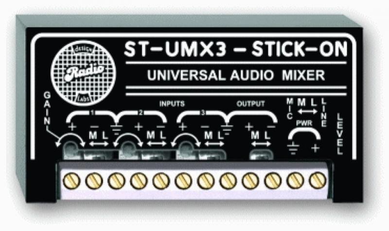 RDLST-UMX3Universal Mixer 3 Inputs, line