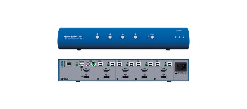 KramerDK42HU-3HSL Secure DH KVM Switch 4-Por