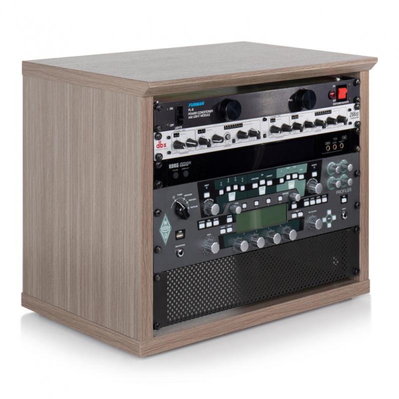 Gator Elite Series Furniture Desktop 8U Studio Rack GRY